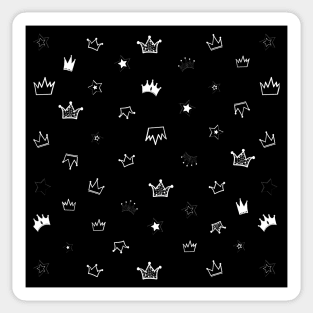 Crown and stars pattern Sticker